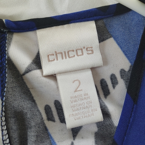 Chico's Graphic Design Stretch Maxi Dress Sx Chico's 2 (L) - Picture 8 of 10